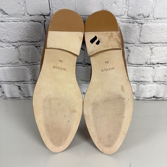 Nisolo Emma D'Orsay Oxford Loafers Shoes Leather Slip On Flats Nutmeg Womens 8.5 - Picture 13 of 13